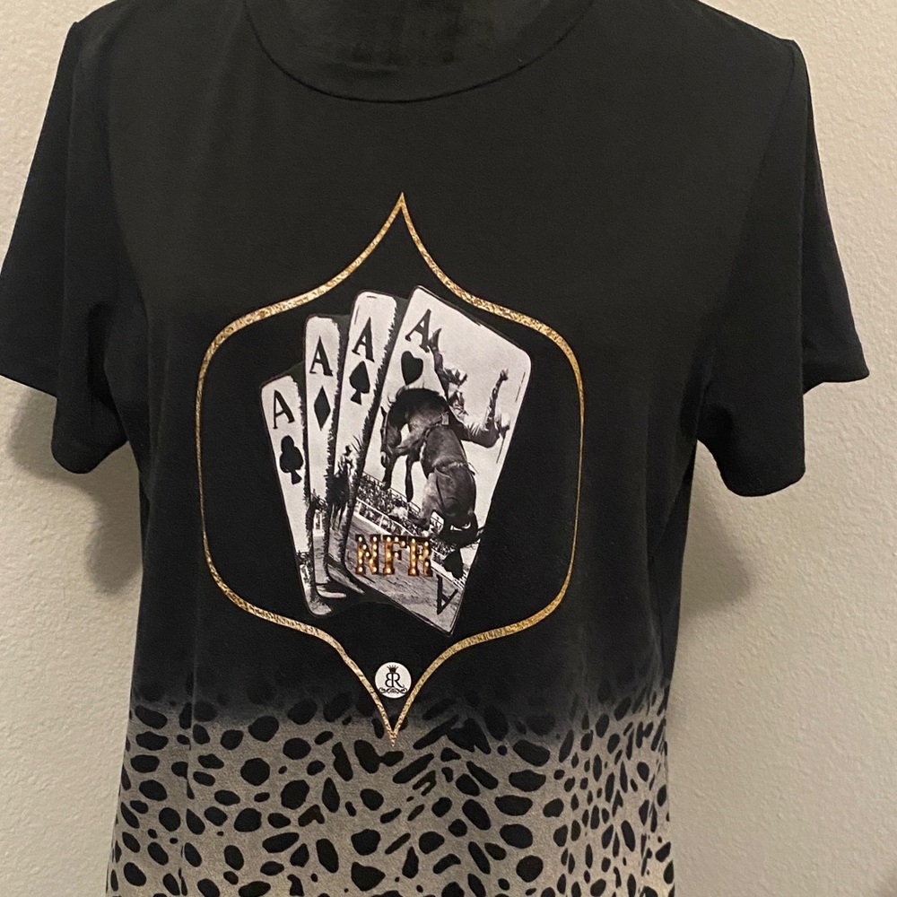 NFR Tee with Leopard Print